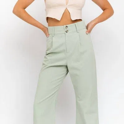 Le Lis She Means Business Pants In Sage In Green