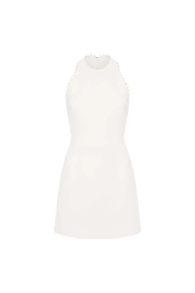 Rebecca Vallance Therese Bow Mini Dress In White
