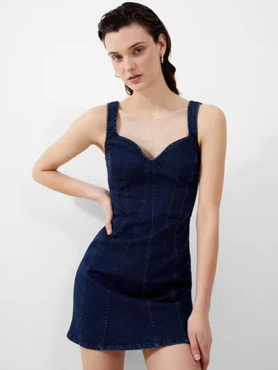 French Connection Cara Denim Minidress In Mid Wash