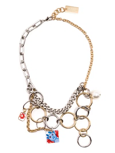 Marni Charm-detail Chain Necklace In Mehrfarbig