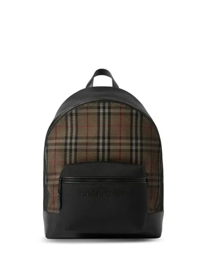 Burberry Check-print Embossed-logo Backpack