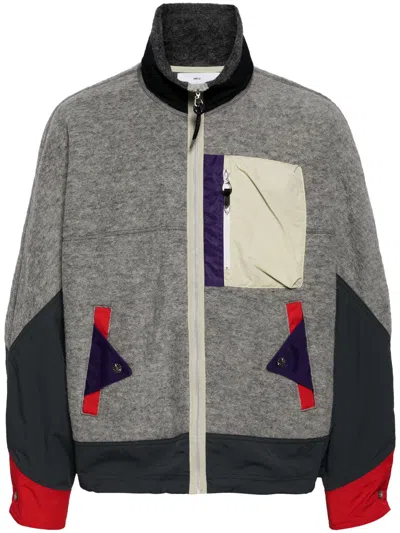 Toga Colour-block Panelled Bomber Jacket In Grey