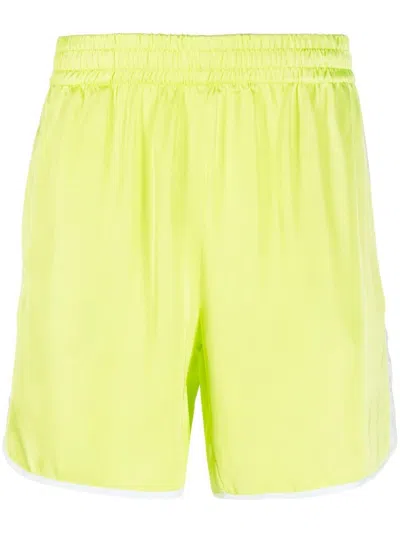 Blue Sky Inn Contrasting-sides Track Shorts In Citron