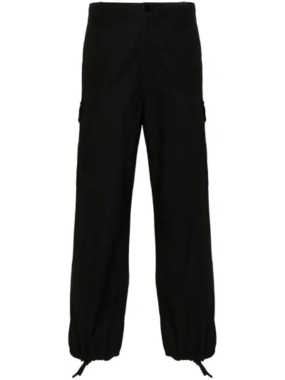 Kenzo Cotton Cargo Pants In Black