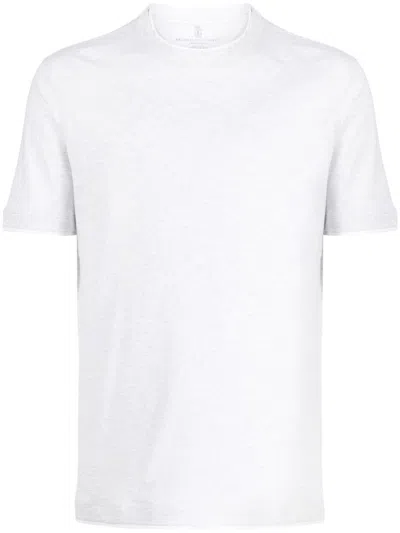 Brunello Cucinelli Cotton Crew-neck T-shirt In White