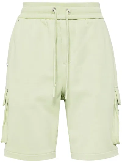 Moose Knuckles Cotton Track Shorts In Green