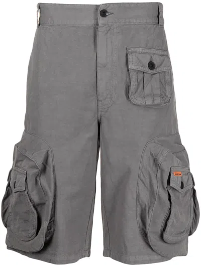 Heron Preston Cotton-blend Cargo Shorts In Grey