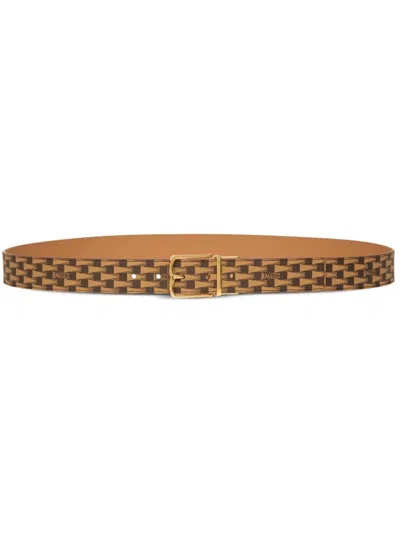 Bally Country 35 Monogram Belt In Brown