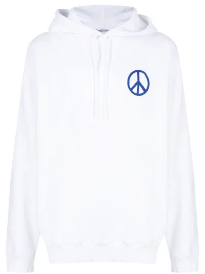 Marcelo Burlon County Of Milan County Peace Printed Hoodie In White