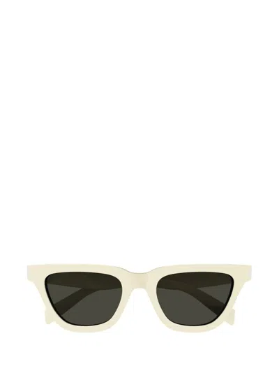 Saint Laurent Eyewear Square Frame Sunglasses In White