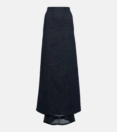 Brunello Cucinelli Cotton-blend Maxi Skirt In Burgundy