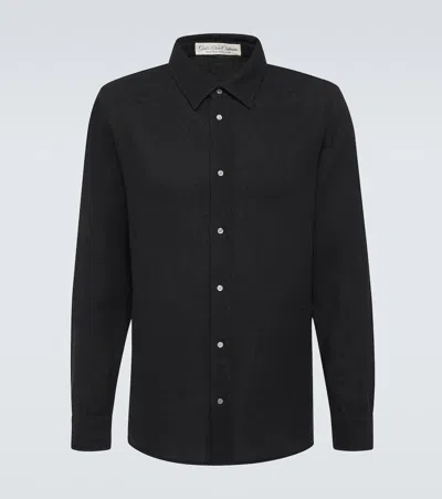 God's True Cashmere Cashmere-gauze Shirt In Blackblksun