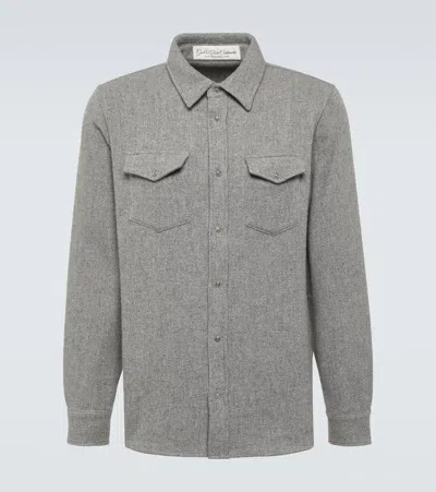 God's True Cashmere Cashmere And Labradorite Solid Shirt In Gray