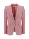 Alexander Mcqueen Blazer Jacket In Pale Pink
