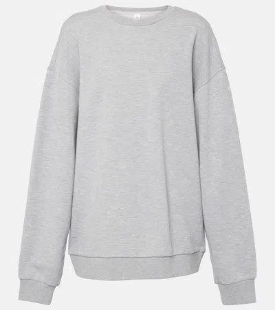 Alo Yoga Accolade Cotton-blend Sweatshirt In Gray
