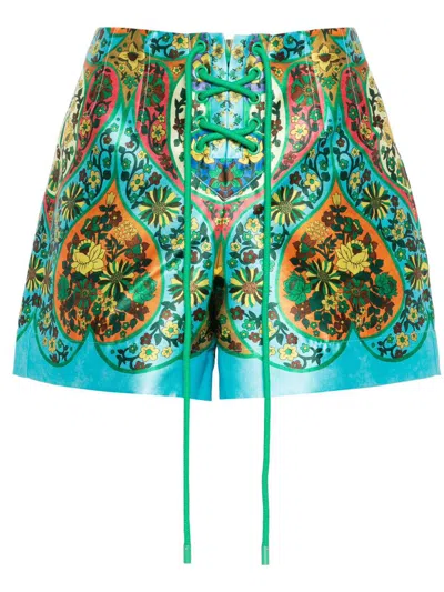 Alemais Sofie Lace-up Shorts In Multicolour