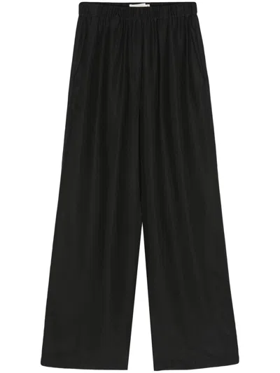 Barena Venezia Mariano Pura Silk Trousers In Black