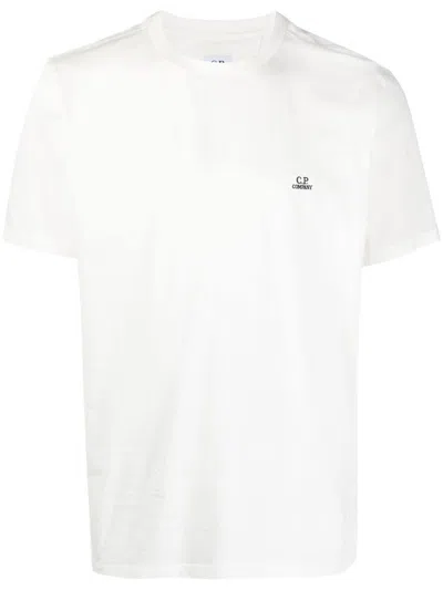 C.p. Company 30/1 Jersey Logo T-shirt Clothing In White