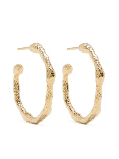 Forte Forte Forte_forte Little Hoop Earrings 18k Gold Plated Accessories In Grey