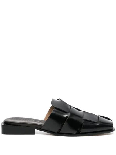 Hereu Coraia Leather Mule In Black