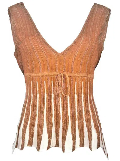 Jucca Knit Tank Top Clothing In Nude & Neutrals