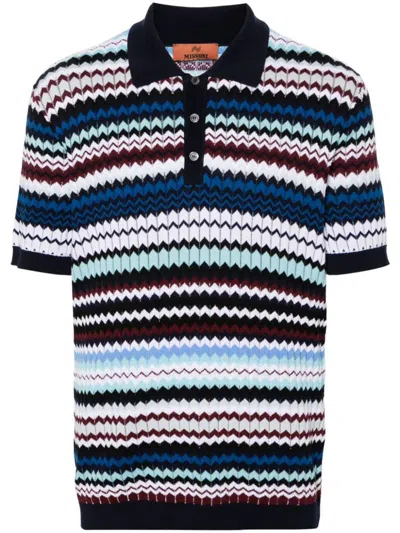 Missoni Polo In Seyblue Burgundy