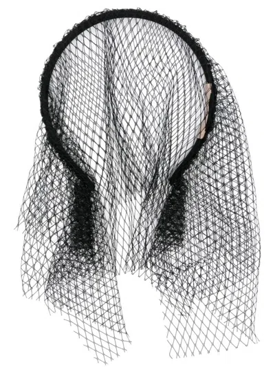 N°21 Veil-detail Headband In Black