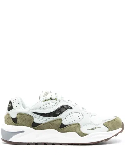 Saucony Grid Shadow 2 Panelled Sneakers In Green/green