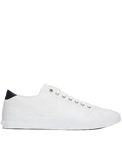 Tommy Hilfiger Th Hi Vulc Street Low Lth Ess Shoes In White