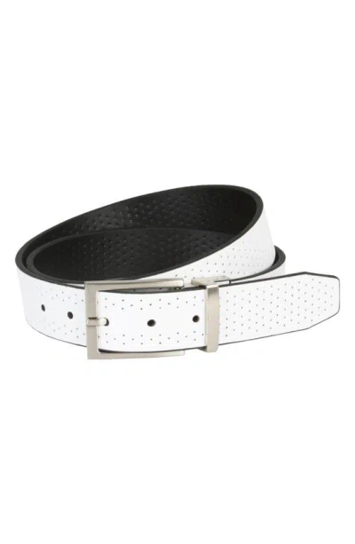 Nike Men's Core Perforated Reversible Belt In White