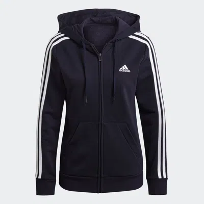 Adidas Originals Women's Adidas Essentials French Terry 3-stripes Full-zip Hoodie In Multi