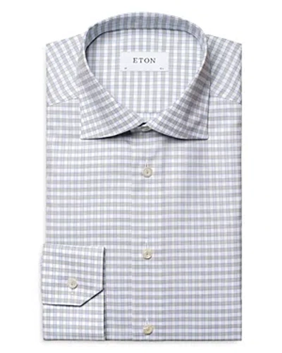 Eton Contemporary Fit Check Dress Shirt In Yellow