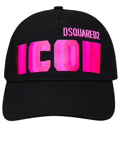 Dsquared2 Black Cotton Hat