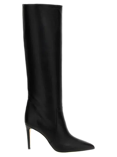 Paris Texas Stiletto Leather Boot In Black