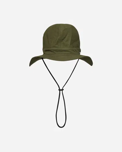 Needles C/n Oxford Cloth Crusher Hat Olive In Green