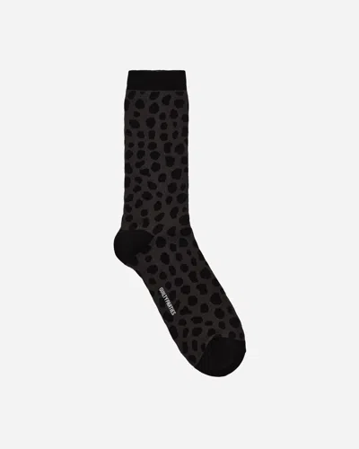 Wacko Maria Leopard Socks In Gray