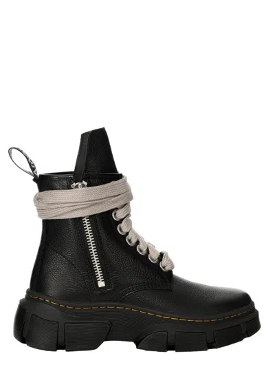 Rick Owens X Dr. Martens Dr. Boot Martens X Rick Owens 1460 Dmxl Jumbo Lace In Black Cow Leather