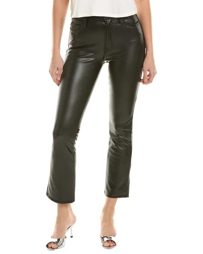 Mother Rider High Rise Ankle Bootcut Faux Leather Jeans In Black