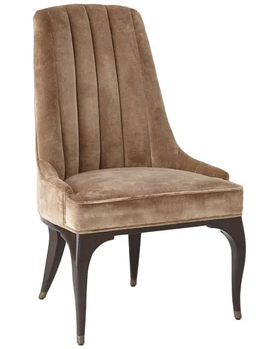 Global Views Channel Tufted Dining Chair In Gold
