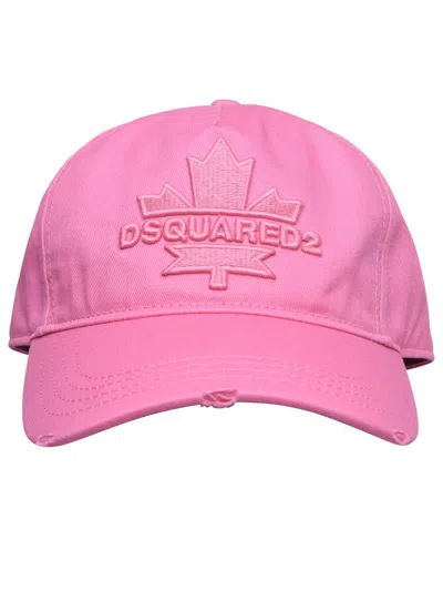 Dsquared2 Logo Embroidery Baseball Cap In Pink