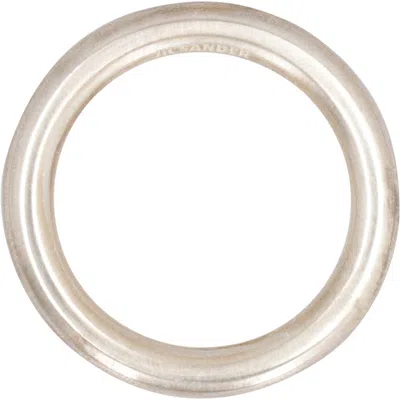 Jil Sander Silver Ring In White