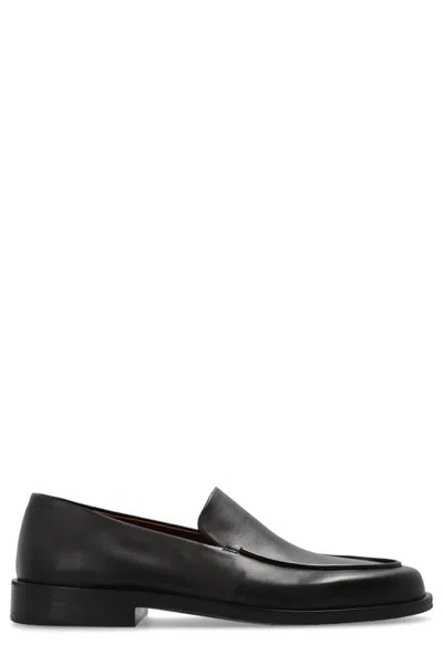 Marsèll Almond-toe Leather Loafers In Black