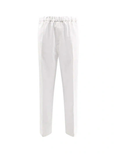 Jil Sander Cotton Trouser In Blanco