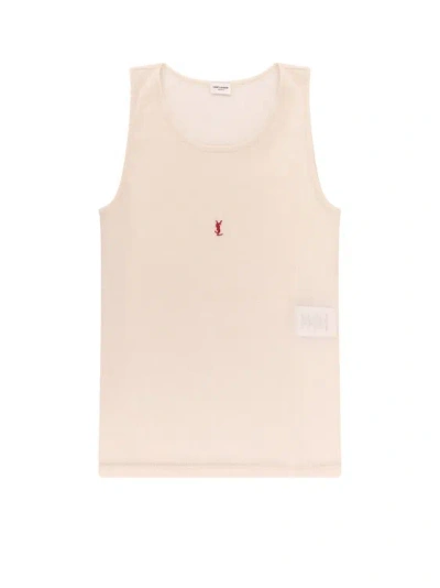 Saint Laurent Tank Top In Neutrals