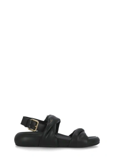 Marni Leather Sandal In Black