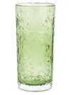 Vietri Barocco Tortoise High Ball Glass In Green