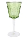 Vietri Barocco Tortoise Wine Glass In Green