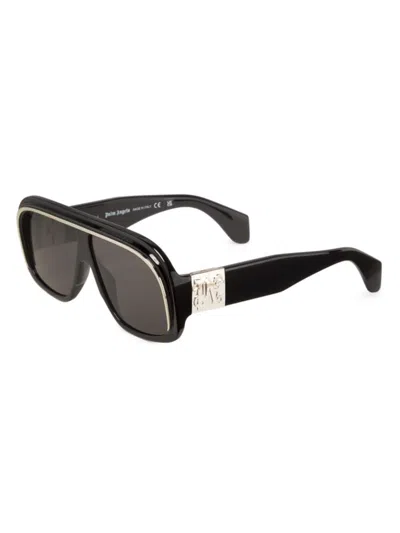 Palm Angels Reedley Pilot-frame Sunglasses In Black Dark Grey