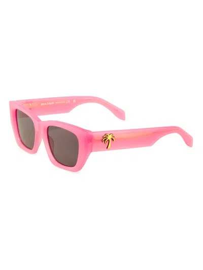 Palm Angels Hinkley Begonia Pink Sunglasses In Begonia Pink Dark Grey