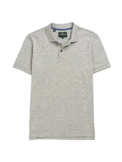 Rodd & Gunn Men's Banks Road Jacquard Cotton Slim-fit Polo Shirt In Smoke